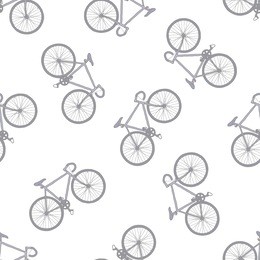bicycle fixed gear seamless doodle pattern