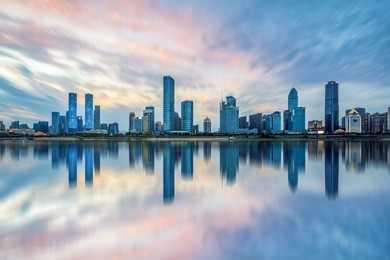 skyline and cityscape of modern city guangzhou 