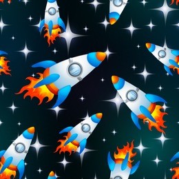 space vector background cartoon style pattern