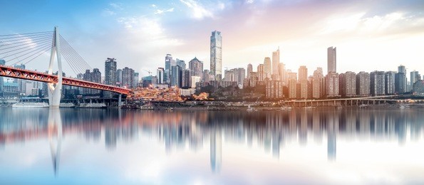 modern metropolis skyline, chongqing, china,