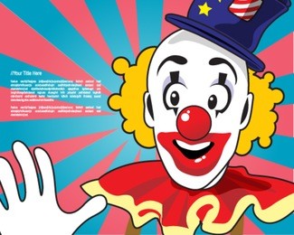 retro clown design template