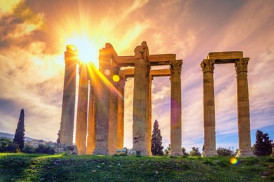 the temple of olympian zeus (greek: naos tou olimpiou dios), also known as the olympieion, athens, greece.