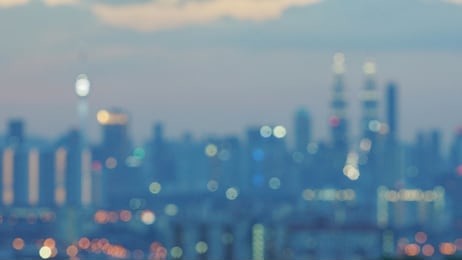 blurry or defocused image of city center. bokeh background