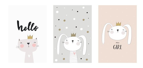 cute baby shower cards with bunny