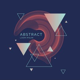 trendy abstract art geometric background with flat, minimalistic style. vector poster with elements for design
