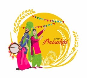 happy baisakhi festival in punjab, india