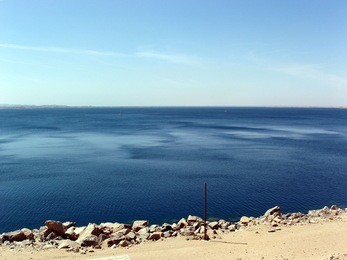 lake nasser from the aswan dam