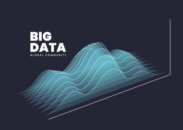 abstract big data illustration. vector abstract colorful big data information sorting visualization. social network, financial analysis of complex databases. intricate data graphic 
