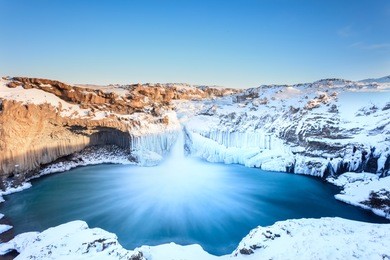 iceland in winter aldeyjarfoss
