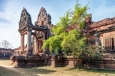 ancient khmer banteay samre temple complex in angkor, siem reap, cambodia
