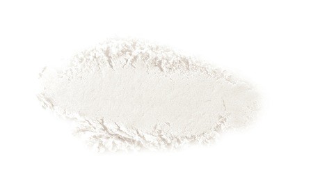 crushed eye shadow on white background. professional makeup products