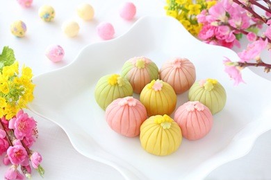 homemade japanese  sweet  for spring or japanese doll's festival.
