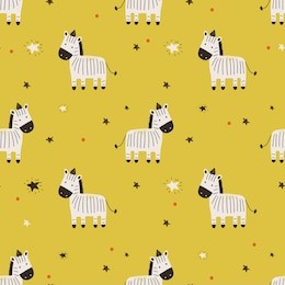 seamless pattern with cute african zebra.cartoon hand drawn vector illustration. can be used for baby t-shirt print, fashion print design, kids wear.