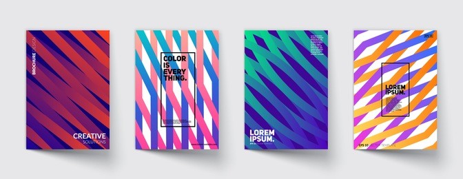 trendy covers design. dynamic shapes with colorful gradients. eps10 vector.