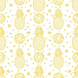 pineapple fruits seamless pattern background vector format