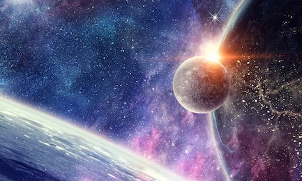 space planets and nebula