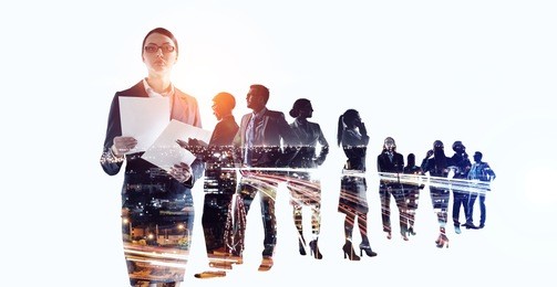 modern business lifestyle. mixed media