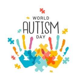 illustration,banner or poster of world autism awareness day.