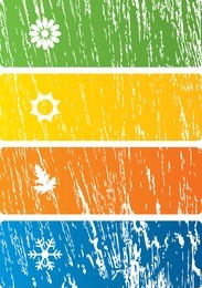 vector illustration of seasons background.