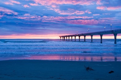 beautiful sunrise by the beach