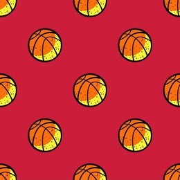 basketball ball seamless pattern. original design for print or digital media.