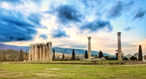 the temple of olympian zeus, also known as the olympieion or columns of the olympian zeus, is a monument of greece and a former colossal temple at the centre of the greek capital athens.