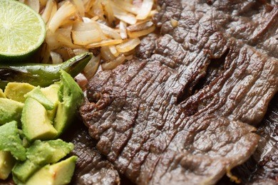 traditional mexican dried meat "yecapixtla cecina"