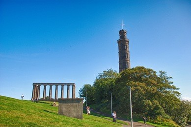 edinburgh city view from calton hill, scotland