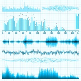 sound waves set. music background. eps 8 vector file included