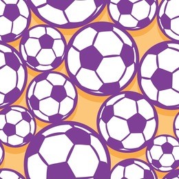 seamless pattern with football soccer ball. vector illustration. ideal for wallpaper, cover, packaging, fabric, textile, wrapping paper design and any kind of decoration.