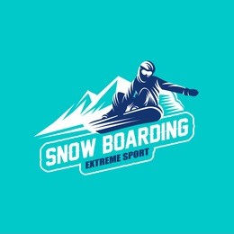 snowboarding logo emblem