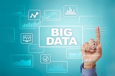 big data analytics process management. business and technology concept.