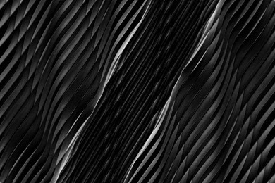 seamless wavy black texture. reworked close-up of wall surface. grunge abstract black and white background on the subject of modern interior, architecture or technology.