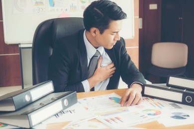 businessman is heart disease.
