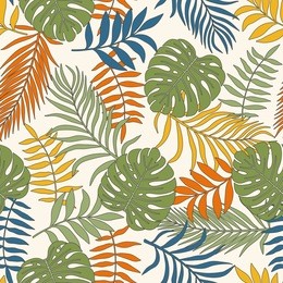tropical background with palm leaves. seamless floral pattern. summer vector illustration