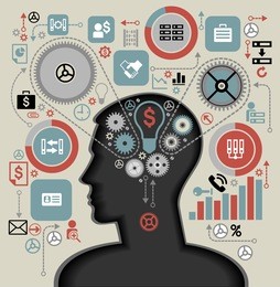 silhouette of the head, brain, and pulses. process of human thinking. the concept of intelligence. people communication with the outside world. file is saved in ai10