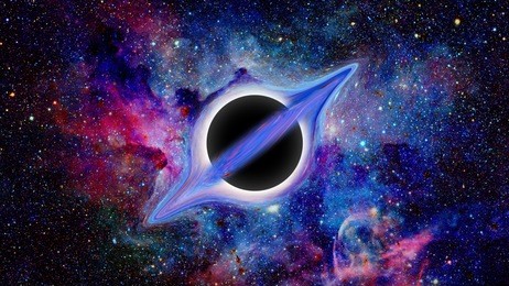 black hole in outer space. abstract science art. elements of this image furnished by nasa