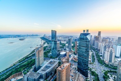 skyline and cityscape of modern city guangzhou