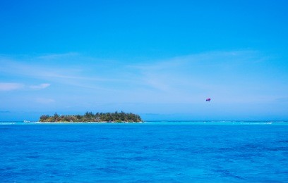 scenery to enjoy managaha island and balloon activity from ferry