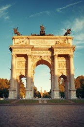 arch of peace, or arco della pace in italian, in milan, italy.