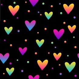 abstract black and rainbow seamless pattern background.modern swatch paint for birthday card, party invitation, sale wallpaper, holiday wrapping paper, fabric, bag print, t shirt, workshop advertising