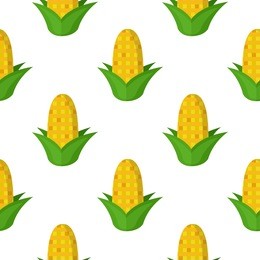 seamless pattern. corn background. vector illustration.