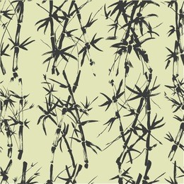 seamless vector pattern with bamboo in asian style.