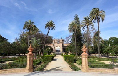 royal pavilion, plaza de america, seville, spain