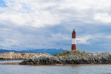 les eclaireurs lighthouse in beagle canal, argentina