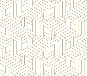 abstract geometric pattern with crossing thin golden lines on white background. seamless linear rapport. stylish fractal texture. vector rapport to fill the background, laser engraving and cutting.