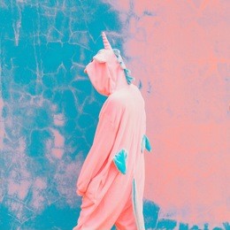 fashion unicorn in vanilla space