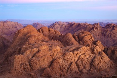 egypt. dawn landscapes in the area of mount moses