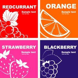 fruits label design.
