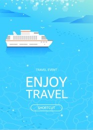 cruise ship at sea, travel concept